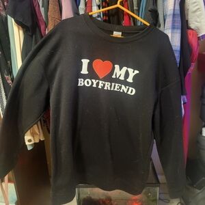 Source Unknown Black 'I Heart My Boyfriend' Sweater